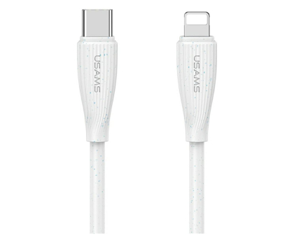 Kabel USAMS Kabel Green Series 30W USB-C do Lightning 1m biały